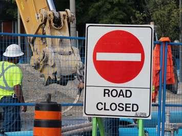 Road closed for reconstruction. Blackburn Media file photo.