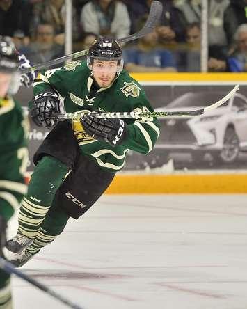 Victor Mete of the London Knights. (Photo courtesy of Terry Wilson / OHL Images)