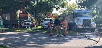 London firefighters at the scene of a natural gas leak on Windsor Crescent, September 29, 2022. Photo courtesy of the London Fire Department. 