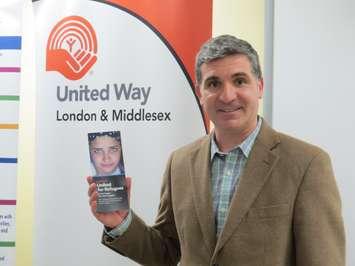 United Way London and Middlesex CEO, Andrew Lockie at the launch of LondonUnitedforRefugees.ca, December 11,2015. Photo by Miranda Chant, Blackburnnews.com