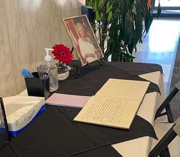 A book of condolences for Londoners to pay their respects to Queen Elizabeth II at London City Hall, September 9, 2022. (Photo by Patrick Magermans, Blackburn Media)