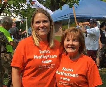 Lindsay Mathyssen with her mother Irene Mathyssen. Photo from Facebook.