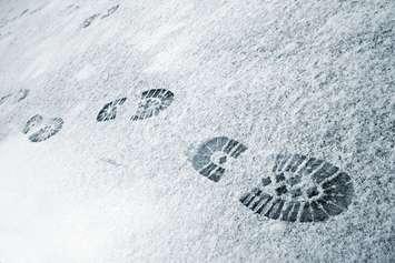 Footprints left in fresh snow. File photo courtesy of © Can Stock Photo / ldelfoto