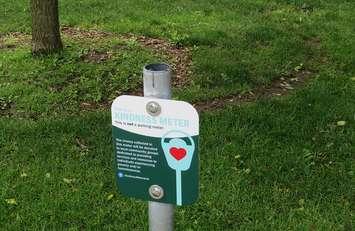 Kindness Meter stolen from Ivey Park in London, June 20, 2017. (Photo By Miranda Chant, Blackburn News)