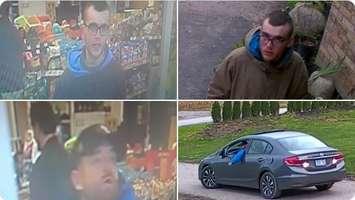 Thamesford theft suspects. (photos courtesy of OPP West via Twitter)