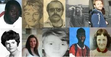 The 10 victims of London's unsolved murders. Photos courtesy of London Police. 