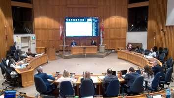 Thames Valley District School Board of Trustees meeting to discuss Trustee distribution. March 22, 2022. (Capture via TVDSB YouTube channel.)