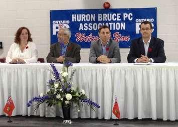 Lisa MacLeod, Vic Fedeli, Patrick Brown and Monte McNaughton on hand in Wingham vying for leadership of the Ontario PC Party.