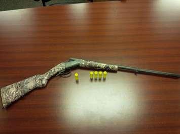 A shotgun and shells seized by London police. Photo provided by the London Police Service.