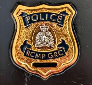 An RCMP badge. Photo courtesy of Middlesex OPP.