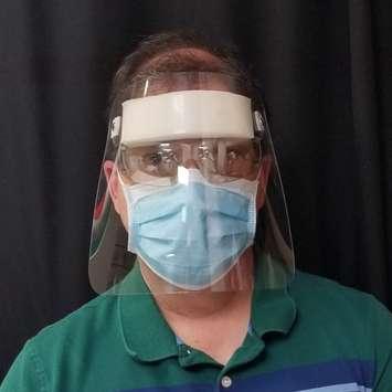 A medical face shield manufactured by Kenesky in London. (Photo courtesy of Kenesky Manufacturing Inc. via Twitter)