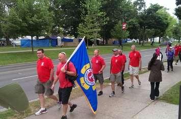LPFFA photo from Facebook - rally July 9 at City Hall