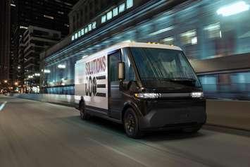 The BrightDrop EV600, an electric commercial van. (Image via gobrightdrop.com)