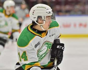 Luke Evangelista of the London Knights. (Photo courtesy of Terry Wilson via OHL Iimages)