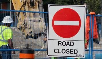 Road closed for reconstruction. Blackburn Media file photo.