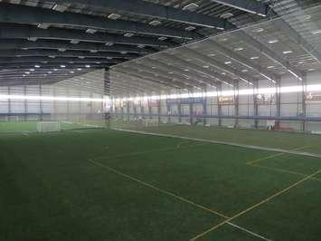 The indoor soccer pitches at BMO Centre in London. Photo by Miranda Chant, BlackburnNews.com