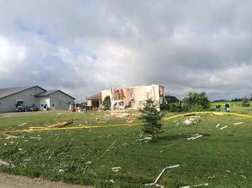 Storm damage in Teviotdale August 2nd, 2015. Photo Courtesy of Ali Ivel via Facebook.