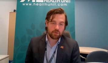 Middlesex-London Heath Unit Associate Medical Officer of Health Dr. Alex Summers addresses a virtual media briefing on July 19th, 2021