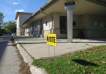 A polling station located within the Community of Christ - Woodfield Church on Colborne St., October 22, 2018. (Photo by Miranda Chant, Blackburn News)