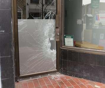 Damage done to Black George restaurant in November 24, 2015 break and enter and arson. (Photo by Miranda Chant, BlackburnNews.com)