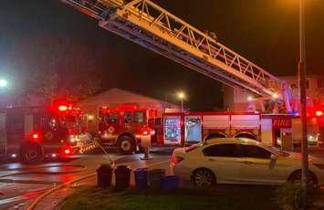 Fire crews battle a blaze on Bonaventure Drive on Tuesday, May 4, 2021. Photo courtest of the London Fire Department. 