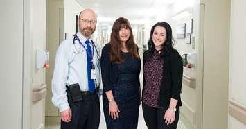 Dr. Michael Silverman, Dr. Sharon Koivu, and Dr. Laura Rodger. Photo courtesy of Lawson Health Research Institute. 