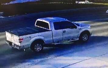Photo of a pickup truck suspected of being involved in a hit and run on Oxford St. on March 5, 2018. Photo provided by London police. 