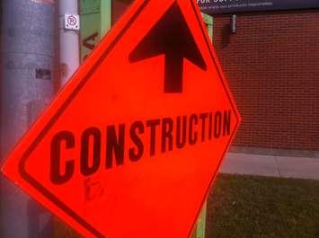 A construction sign. (Photo by Adelle Loiselle.)