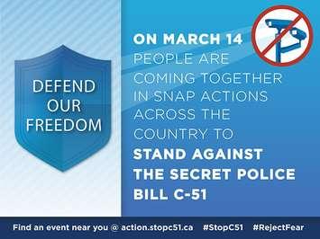 National day of action against Bill C-51 (Photo courtesy of stopc51.ca)