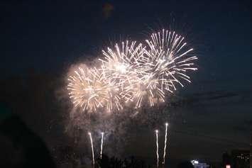 Fireworks lit up the night sky. (File photo by Mark Brown/Blackburn Media)