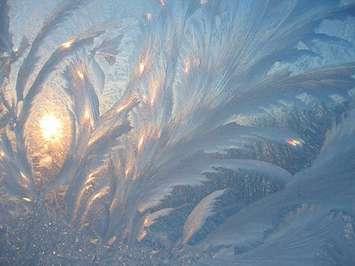 Frost on a window. File photo courtesy of © Can Stock Photo / dink101