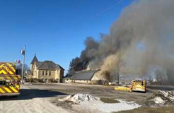 Harvesters Baptist Church fire on February 22, 2020 (Photo via London Fire)