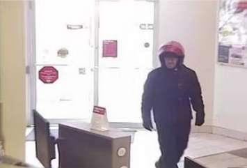 Police are looking for this man following a robbery at a bank in Woodstock, September 16, 2019. (Photo courtesy of the Woodstock Police Service)