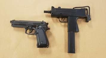 Two replica guns seized by London police during a search of a home on Salisbury Street, September 21, 2022. Photo courtesy of London police. 