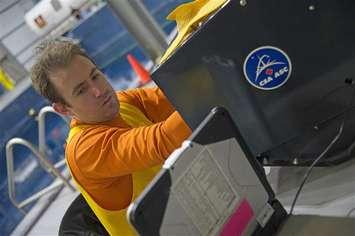 Dr. Erik Kroeker during the second series of aptitude tests. (Photo courtesy of © Canadian Space Agency)