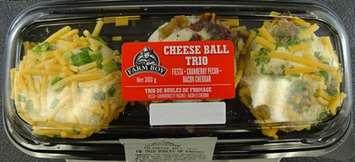Farm Boy Cheese Ball Trio is among six cheese balls being recalled due to possible Listeria contamination. Photo courtesy of the Canadian Food Inspection Agency. 