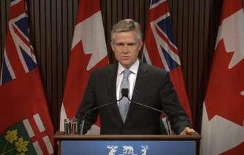 Ontario Finance Minister Rod Phillips. Screen capture from Ontario government YouTube page. 
