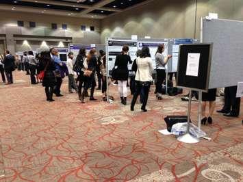 Poster display at London Health Research Day. April 1, 2015. Photo by Brooke Foster
