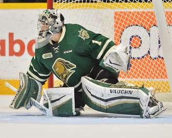 Tyler Parsons of the London Knights. (Photo courtesy of Terry Wilson via OHL Images)