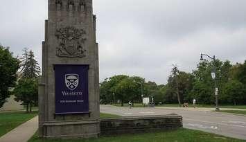 The entrance gates at Western University. (File photo by Miranda Chant, Blackburn Media)