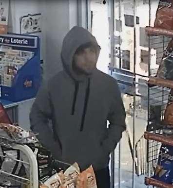 Photo of Sun Variety robbery suspect provided by London police. 