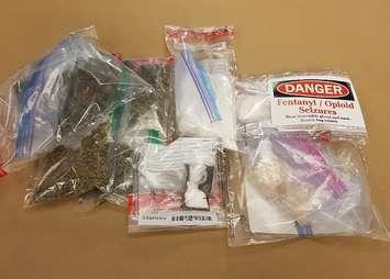 Fentanyl, cocaine, and marijuana seized by London police during a raid on October 10, 2018. Photo courtesy of London police.