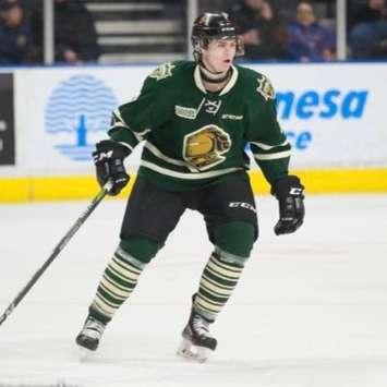Connor McMichael of the London Knights. Photo courtesy of Connor McMichael/Twitter.