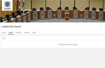 Screen capture of London City Council's Youtube page. 