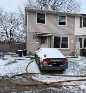 A fire at 68 Snowdon Cres. sent one person to hospital and left four cats dead, January 17, 2020. Photo courtesy of the London Fire Department.  