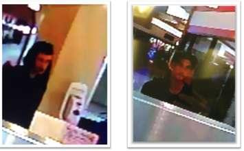 OPP release images of the two men who stole a poppy donation box from the Simcoe Mall on Remembrance Day. 
