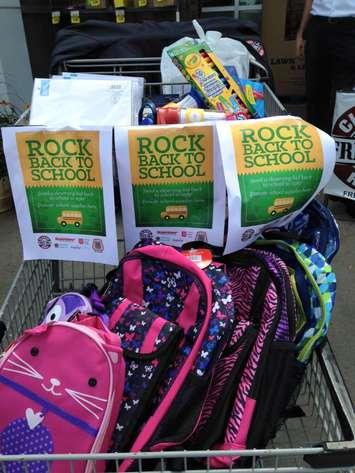 Rock Back to School donations.
