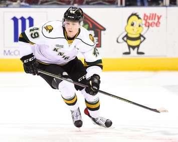 Max Jones of the London Knights. (Photo courtesy of Aaron Bell via OHL Images)