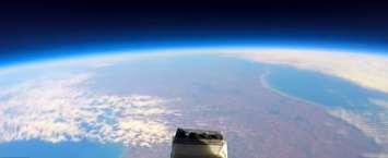 Screen capture from Britt Stek's video of a wizards journey via weather balloon to space. November 28, 2018. (Picture courtesy of Brian Stek's YouTube channel)