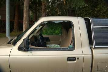 Vehicle with window smashed by thieves. File photo courtesy of © Can Stock Photo / Marcopolo